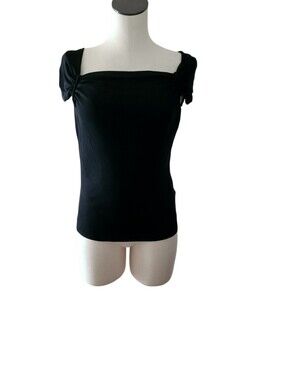 GUCCI Black Silk Knit Top